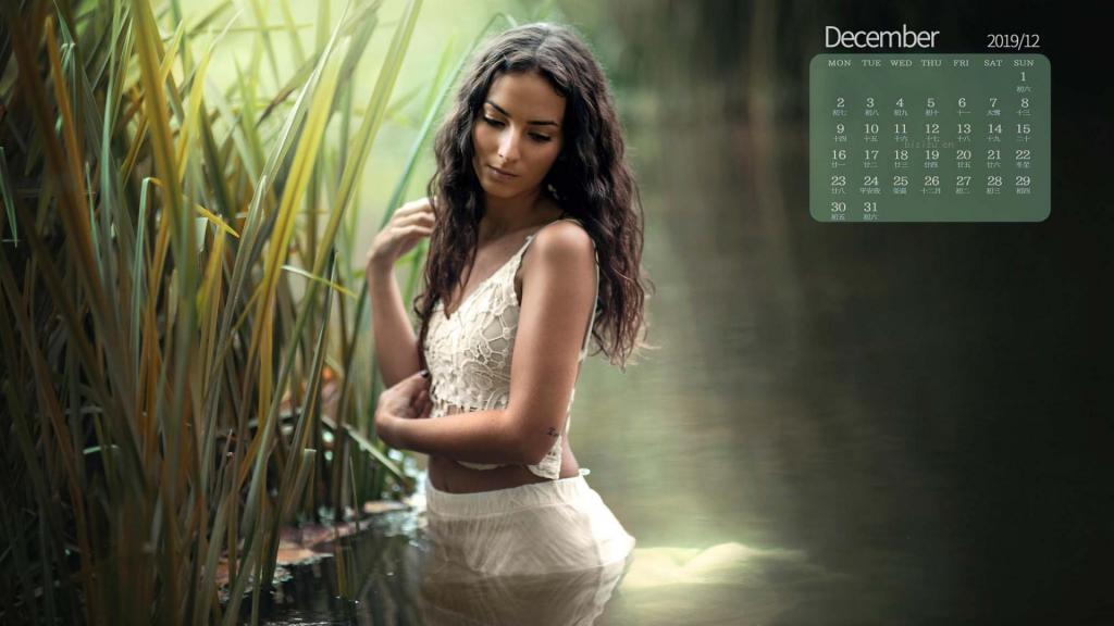 2019年12月性感美女日历