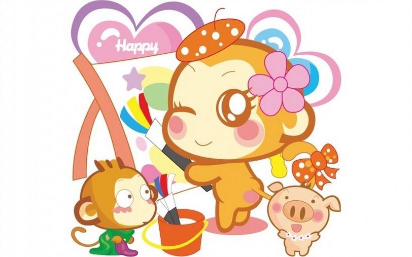 网络表情悠嘻猴