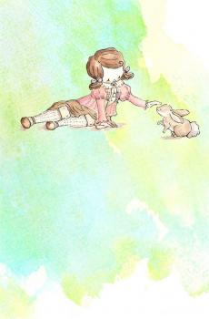 温馨治愈系兔子插画-7