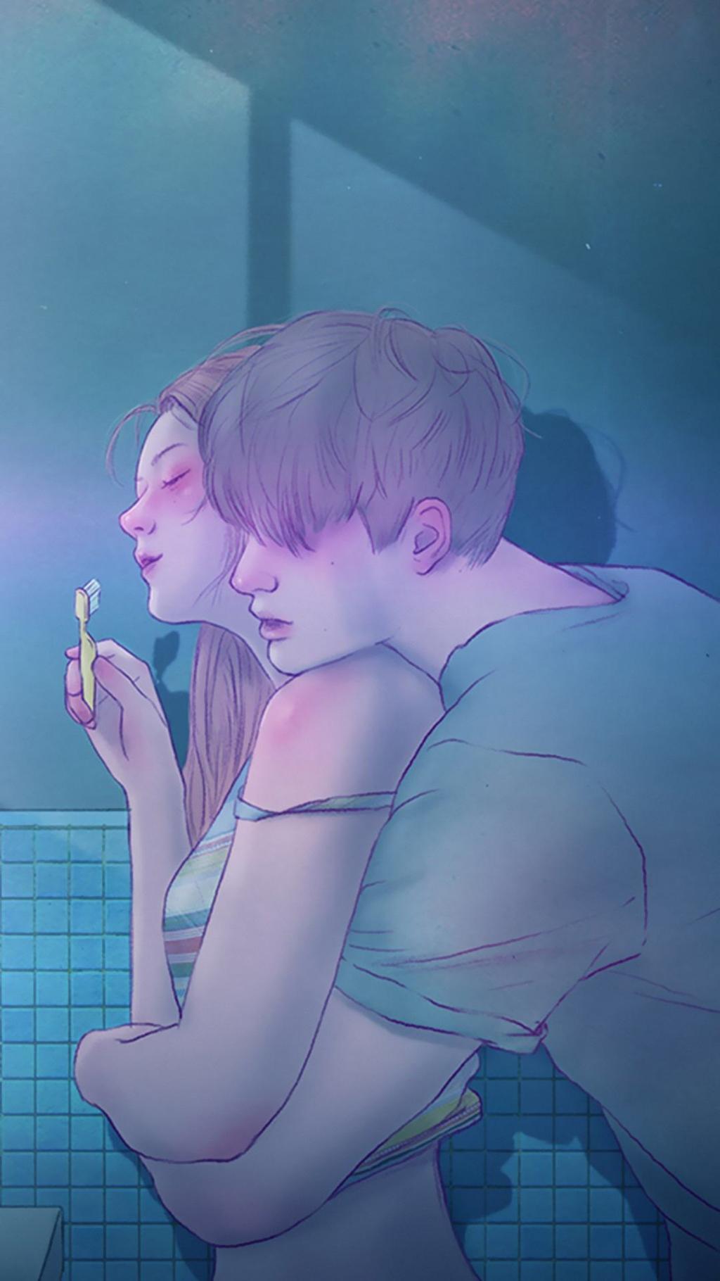 卡通手绘情侣唯美写真