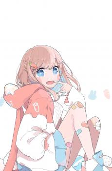 软萌妹子甜美少女风手绘插画-4