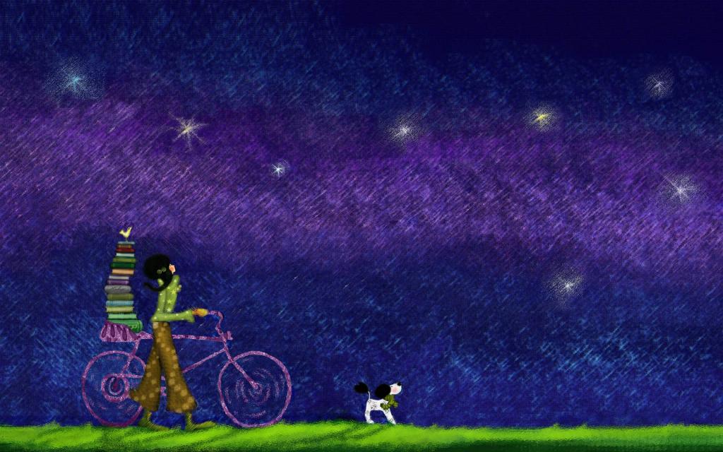 可爱手绘浪漫女孩