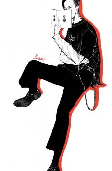 GD权志龙手绘手机锁屏