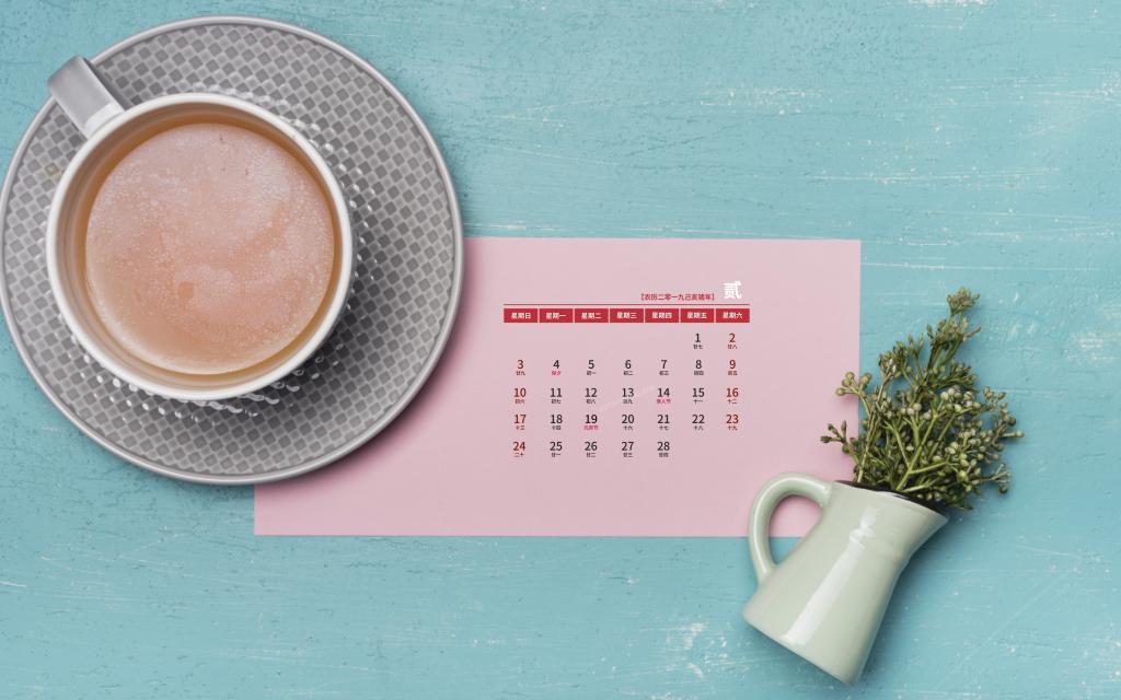 2019年2月小清新静物写真日历