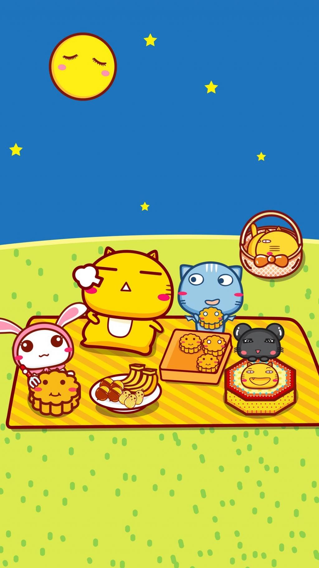 中秋节超萌可爱动漫卡通