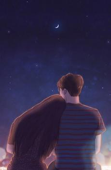 卡通手绘情侣唯美写真-5