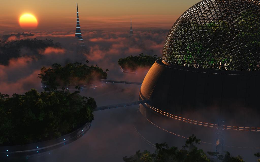 Digital三维夜晚城堡唯美风景