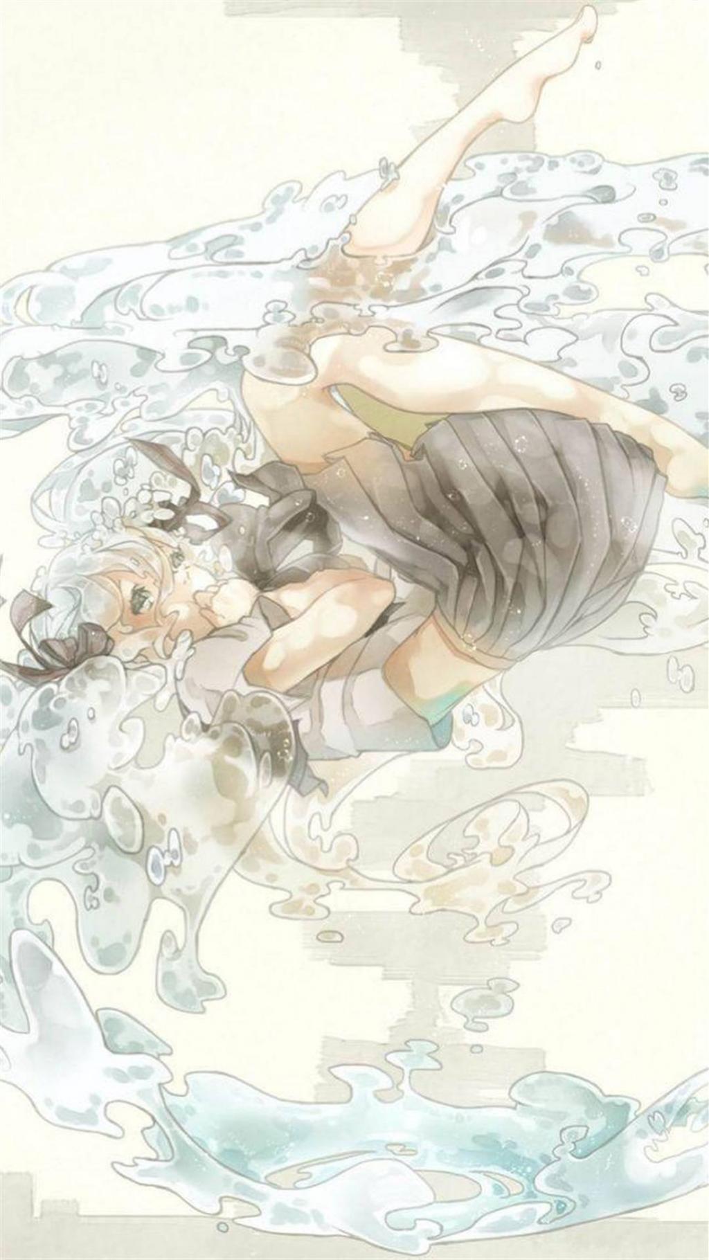 水溜鳥清新插画