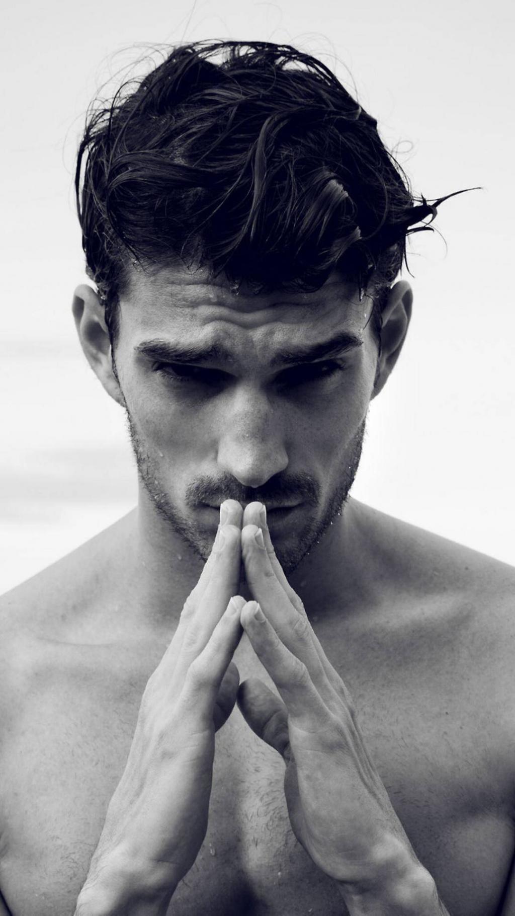 欧美型男黑白写真