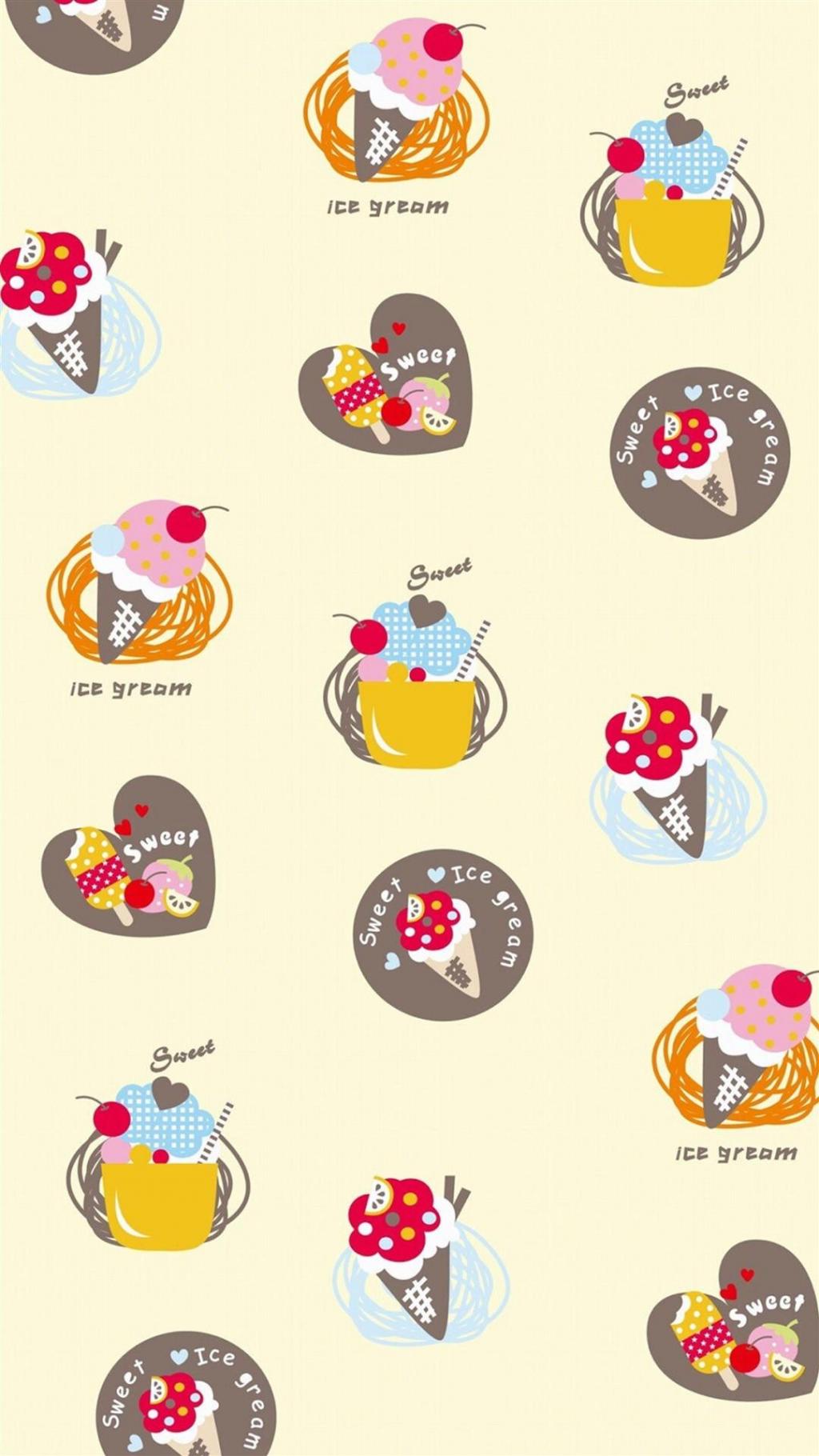 可爱卡通平铺手机壁纸下载