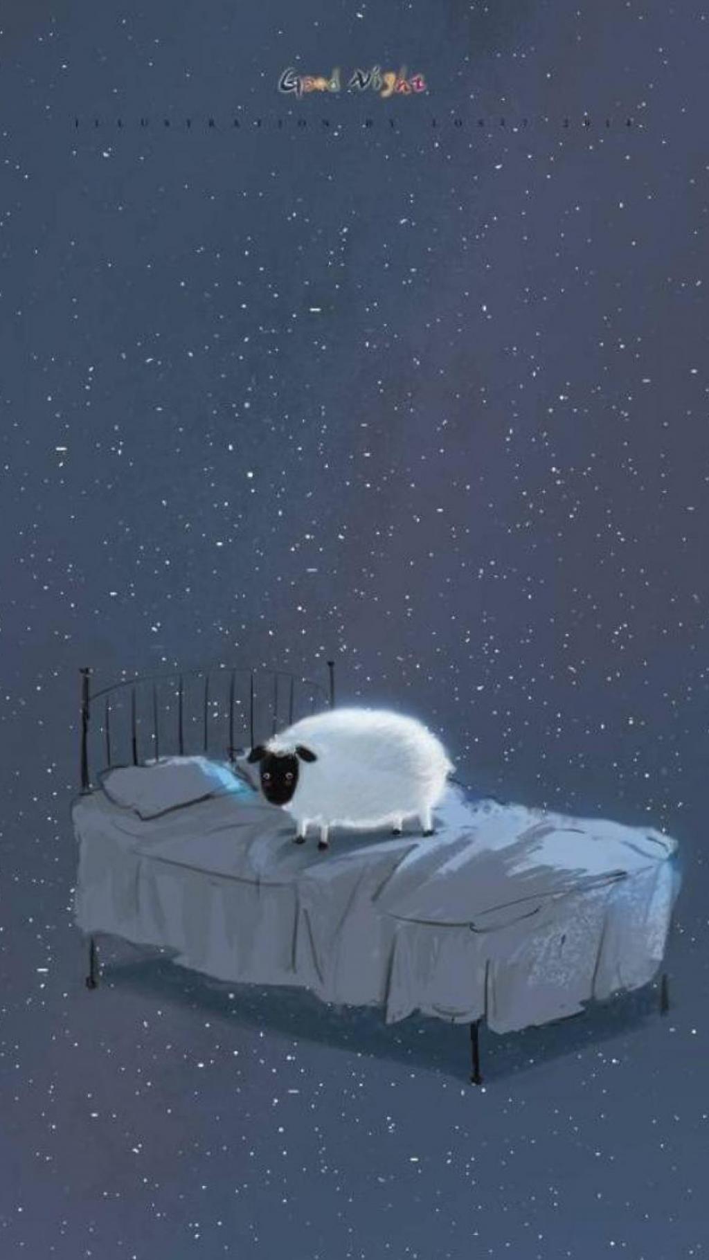 唯美梦幻晚安插画