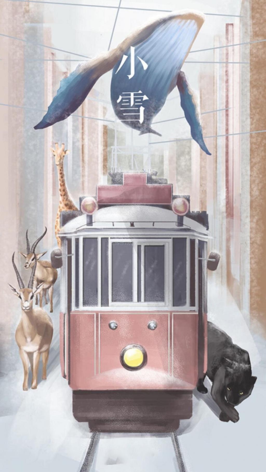 二十四节气小雪插画