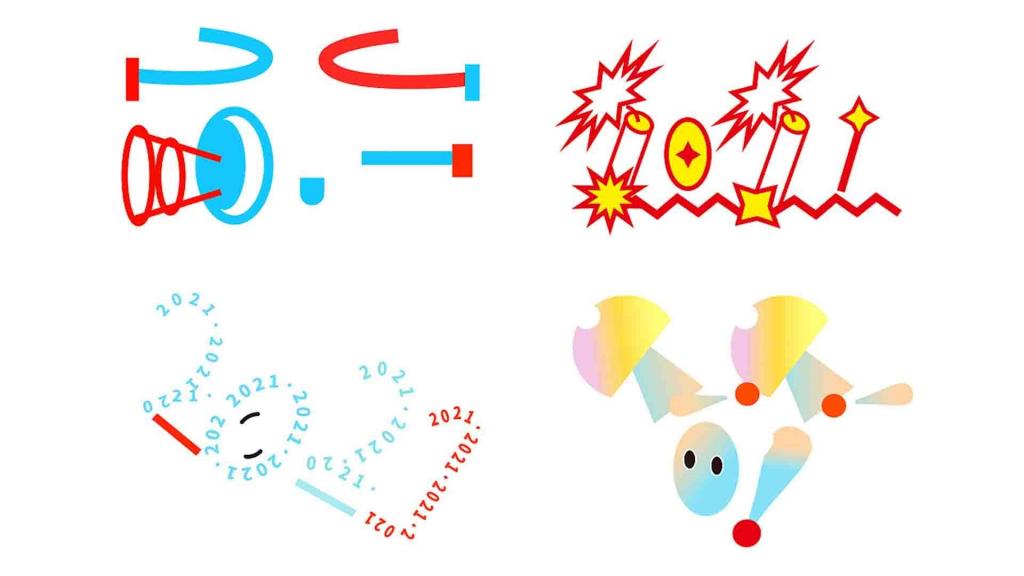 2021简约艺术创意数字背景图