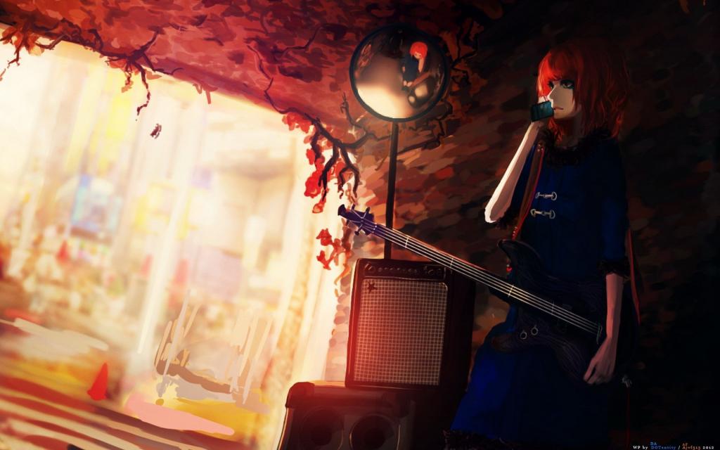 吉它音乐动漫美女