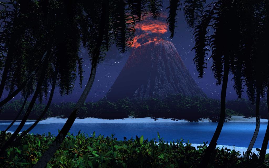 Digital三维夜晚城堡唯美风景