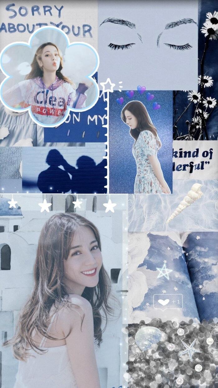 气质女神迪丽热巴潮流拼贴