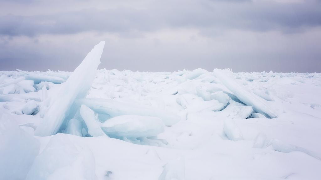 唯美冰川冰山雪景