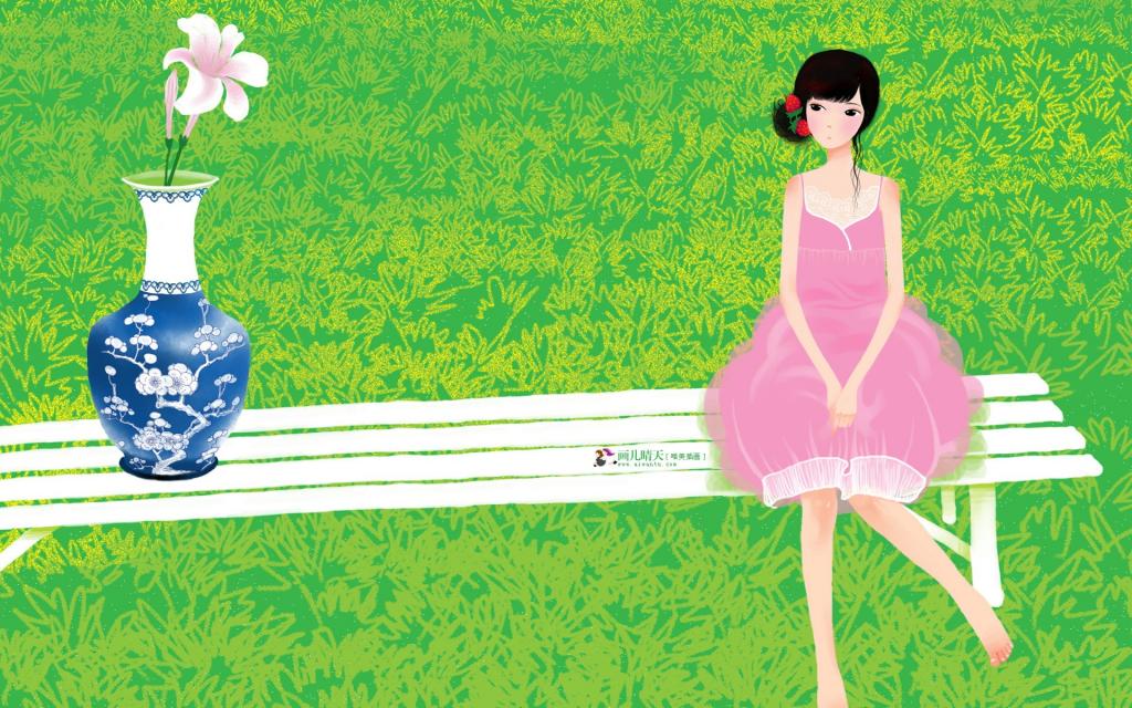 《画儿晴天》少女