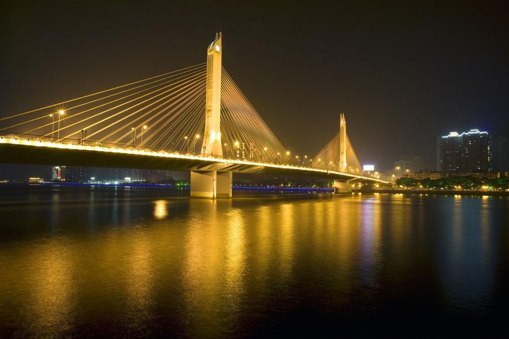 美丽的珠江夜景