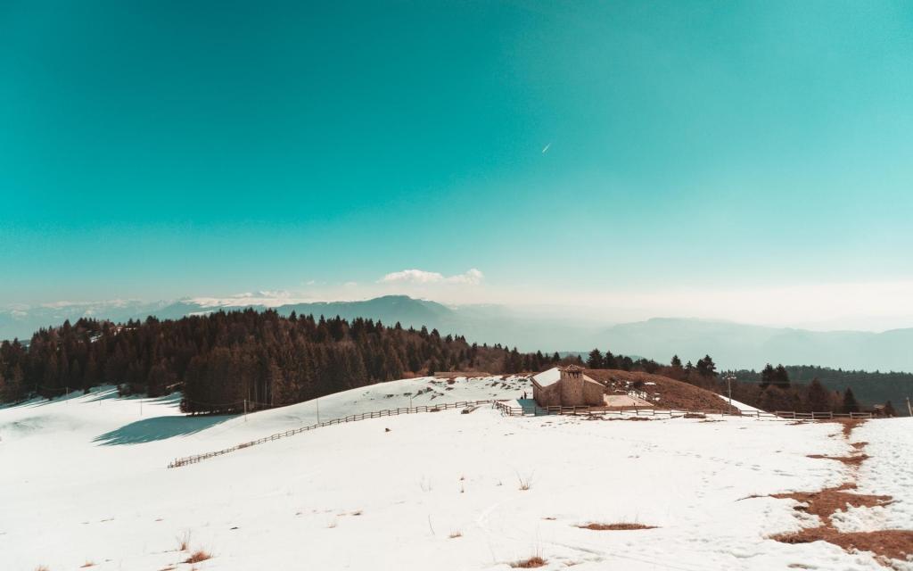 相遇冬季里的唯美雪景风光