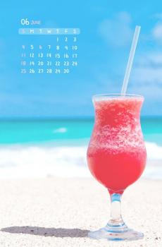 简约唯美6月日历-2