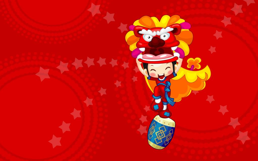 古装矢量卡通儿童