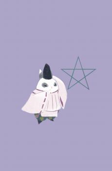 文艺手绘卡通萌兔子-5