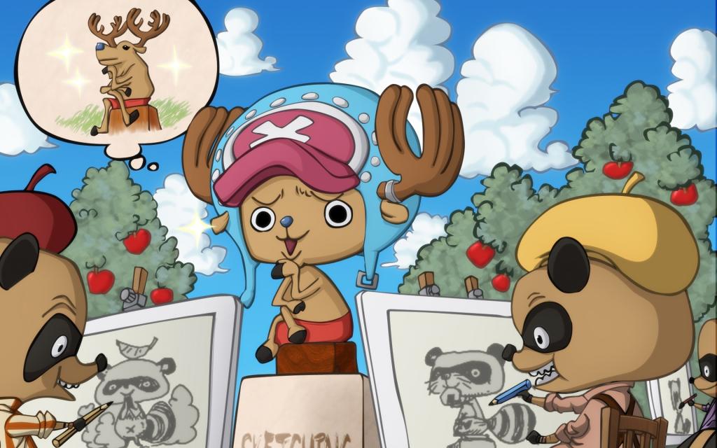 《航海王》乔巴可卡通插画