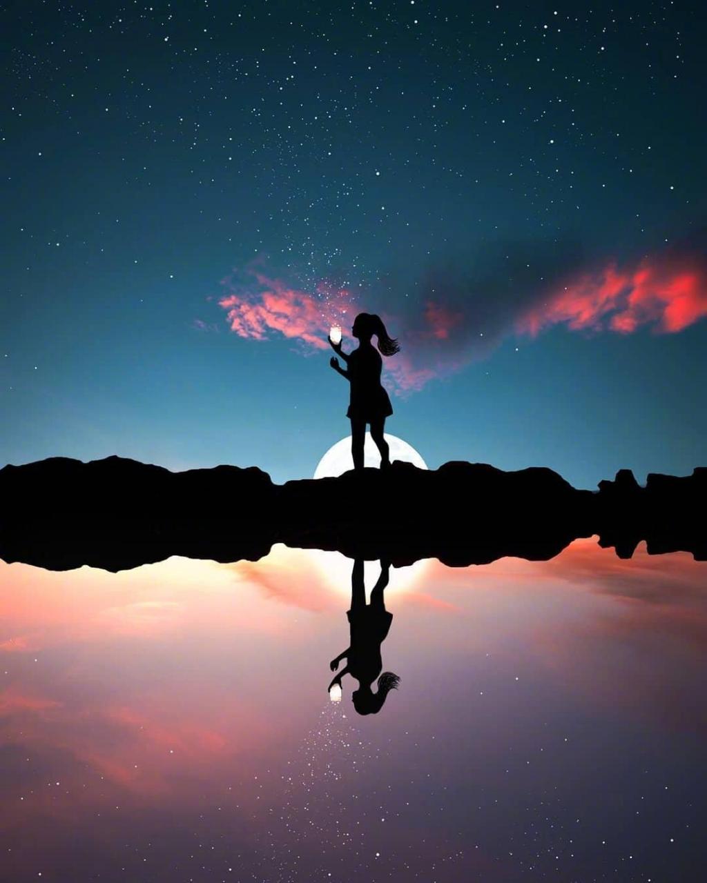 一个人的唯美星空