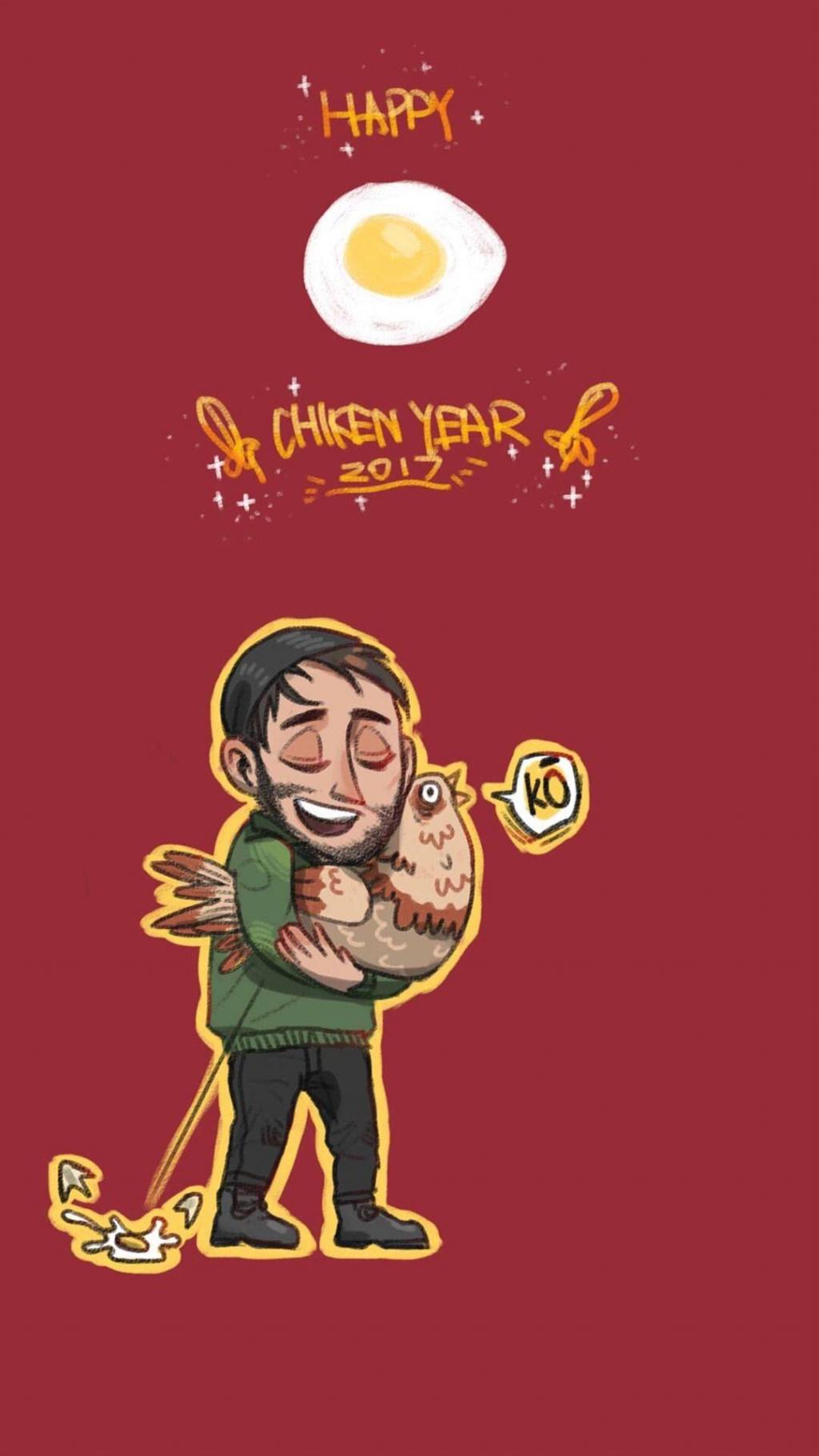 2017鸡年创意新年图片