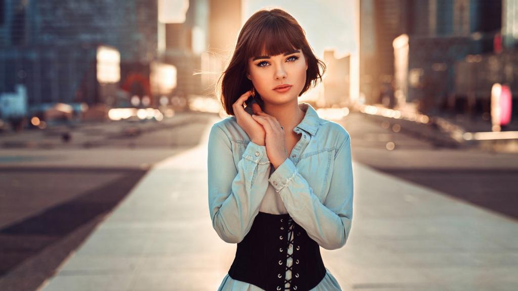 如花似玉的外国美人户外写真