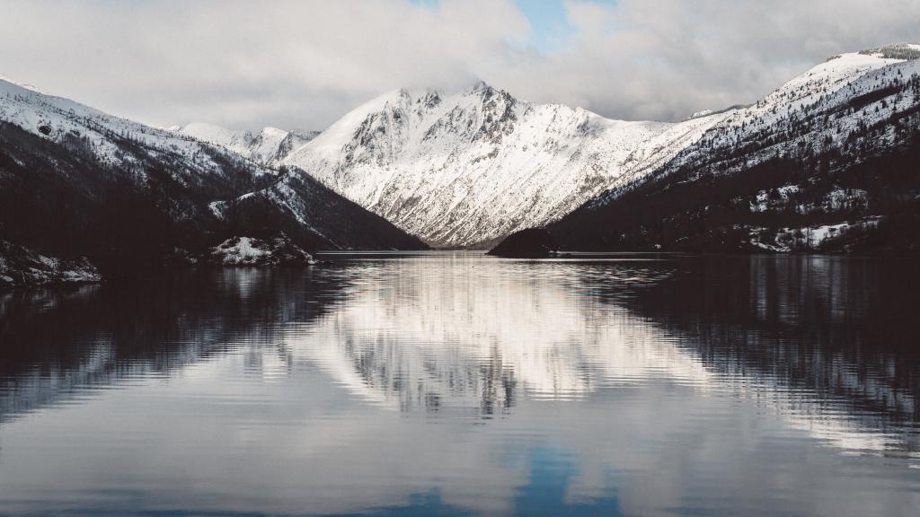 蓝得深沉的湖泊
