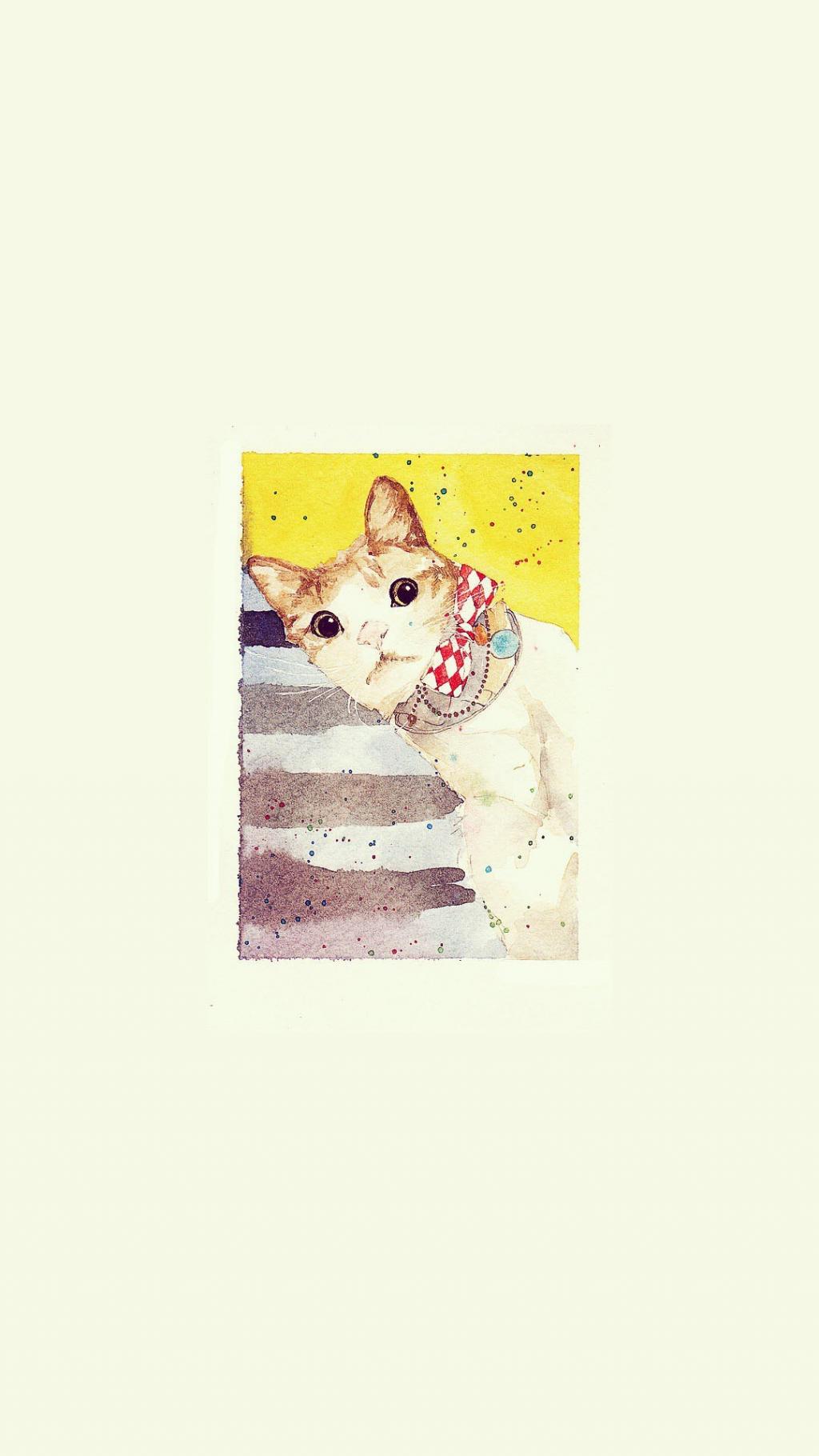 手绘猫可爱插画