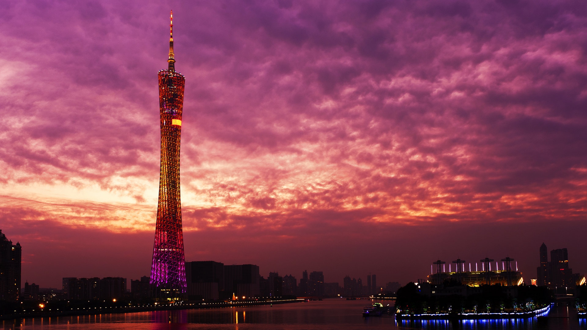 广州塔小蛮腰夜景