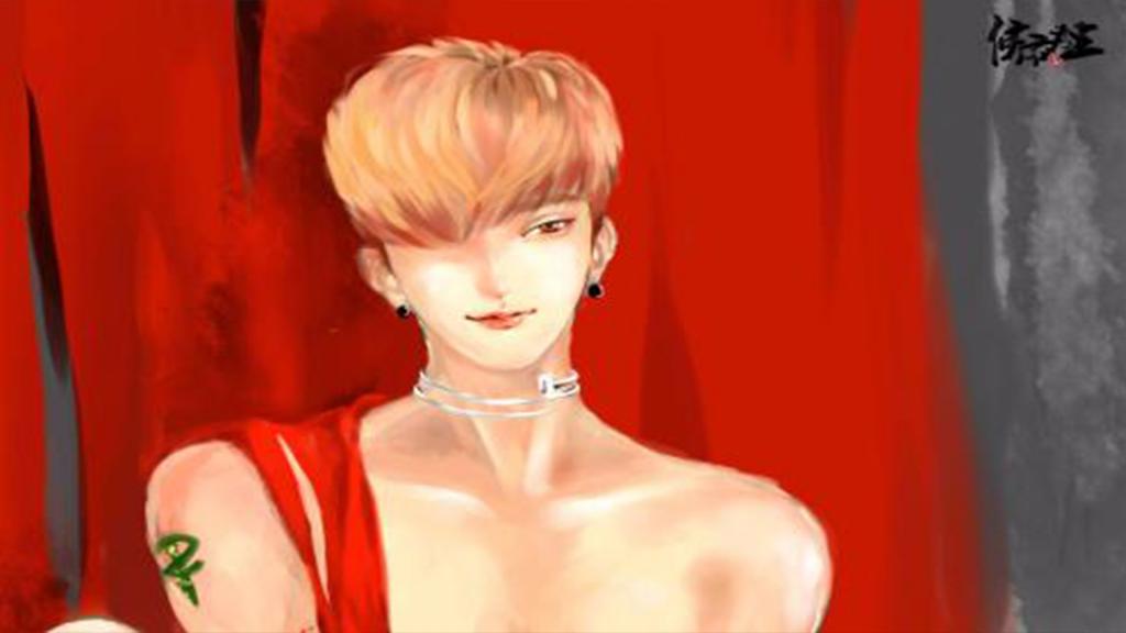 黄子韬微博背景插画