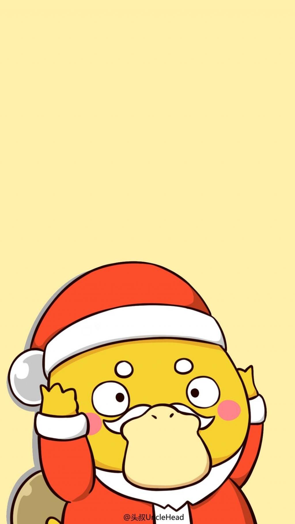 可爱可达鸭背景