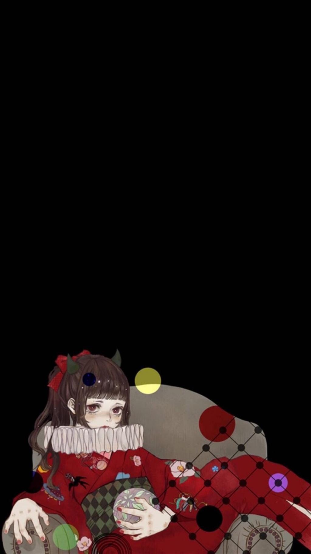 黑暗系病娇少女插画