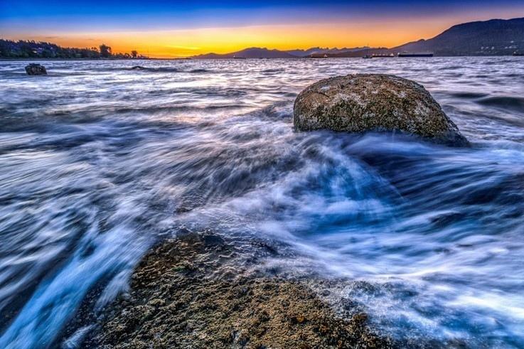 温哥华海滩的美丽风景