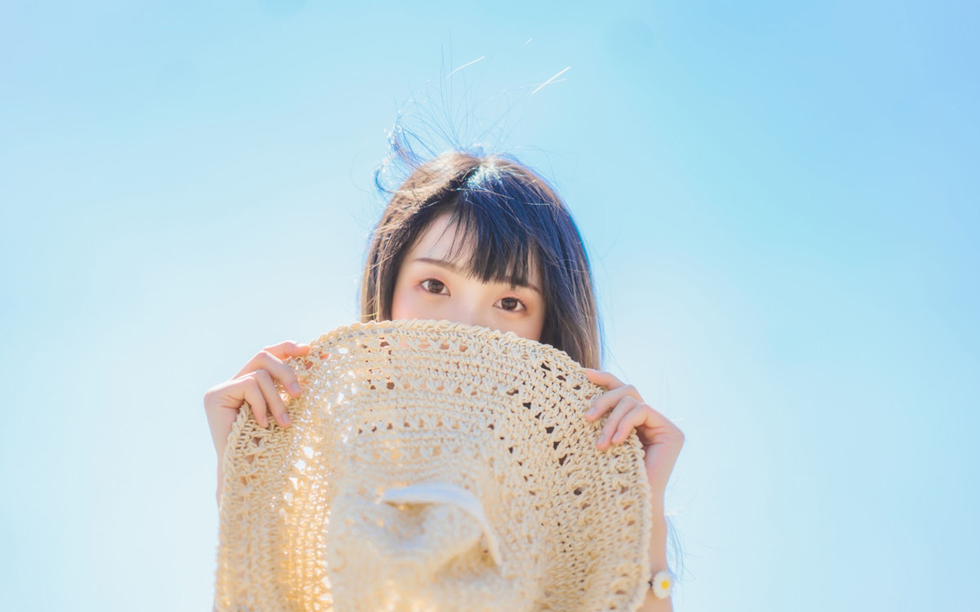 清新氧气美女户外写真