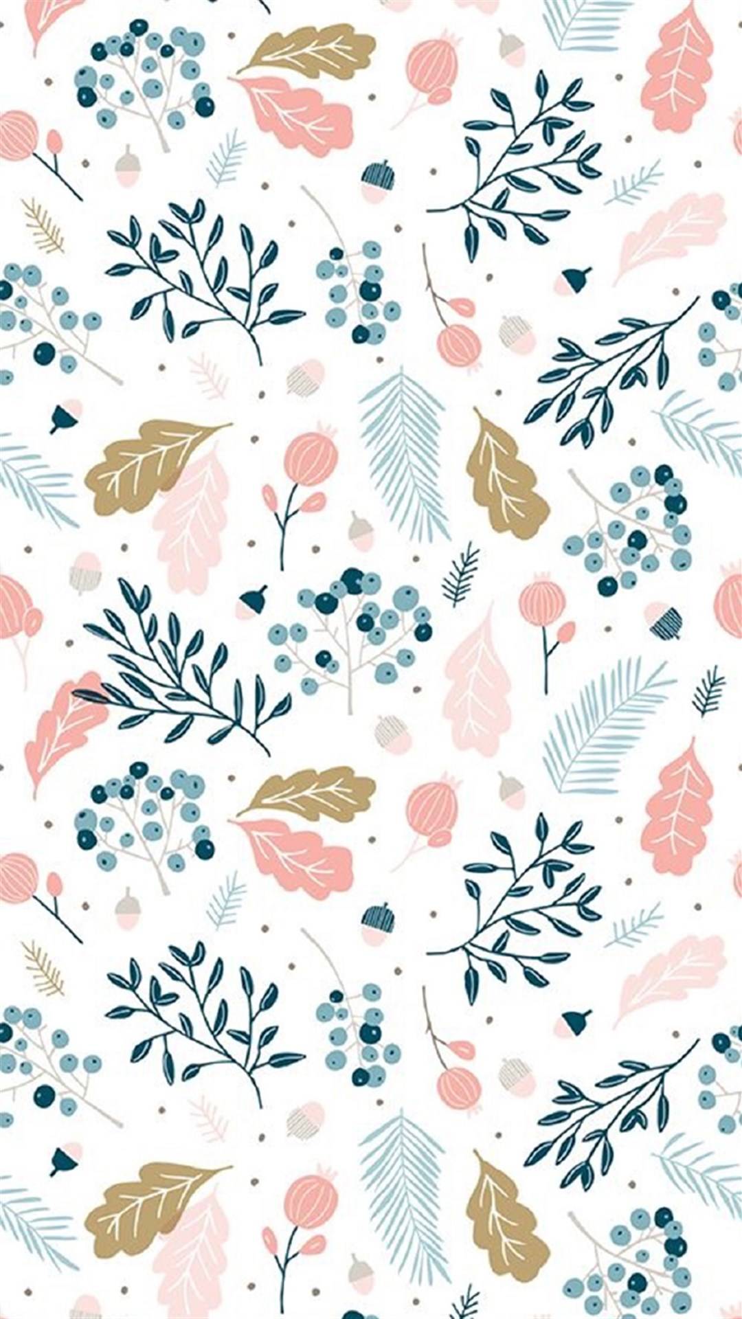 唯美小清新手绘花朵插画