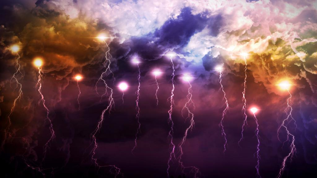 自然景观闪电之光