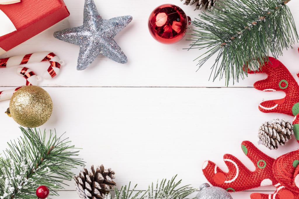 圣诞节白色背景装饰