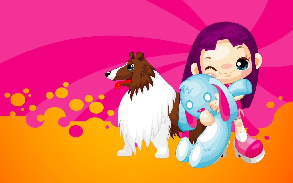 矢量卡通有趣儿童