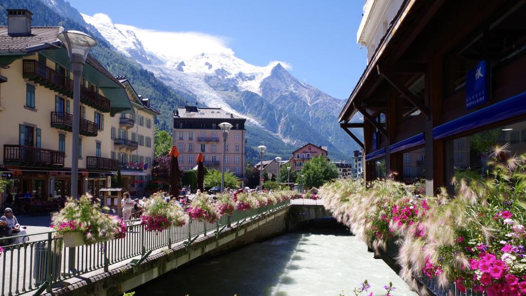 唯美法国霞慕尼白朗峰自然风景