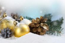 圣诞节金色彩球