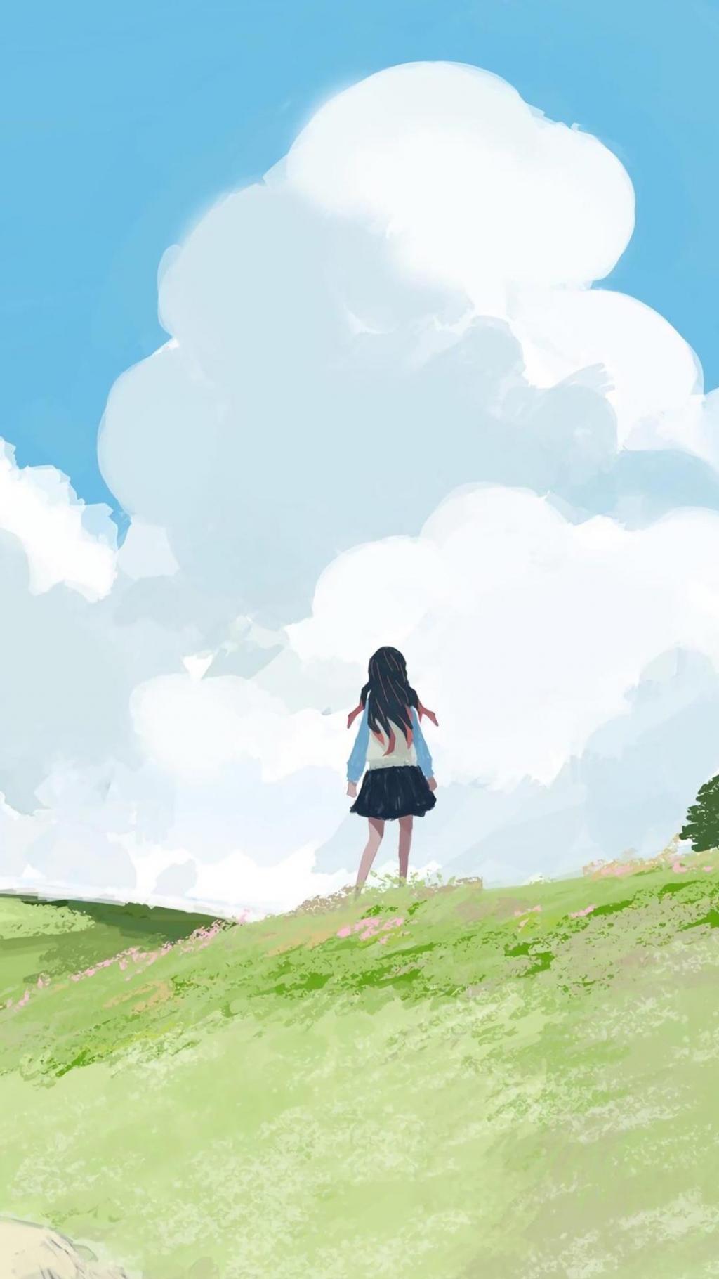 鬼灭之刃系列人气角色背影手绘插画