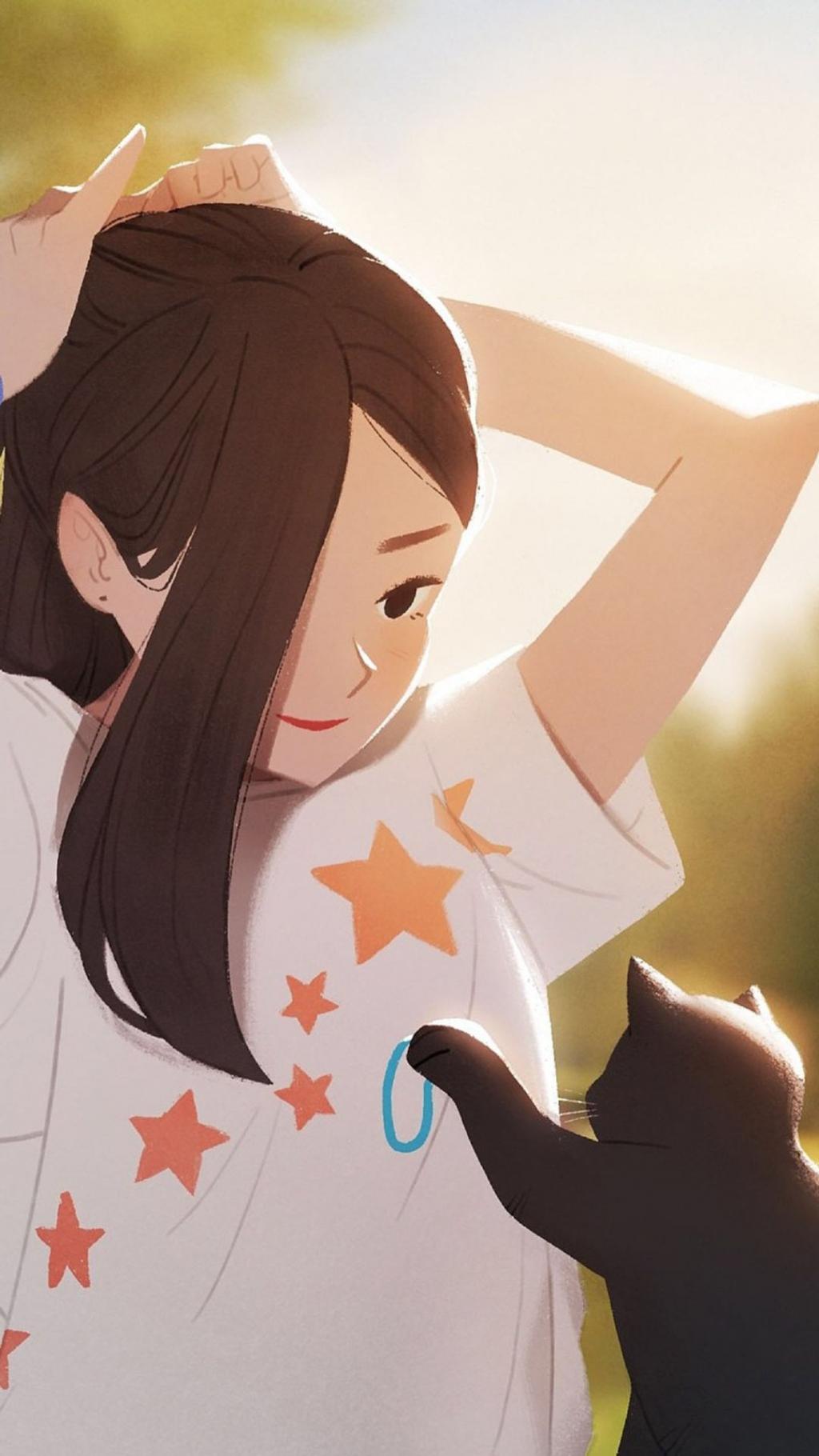 二次元动漫美少女唯美插画