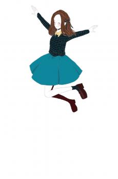 简约手绘可爱女生-2