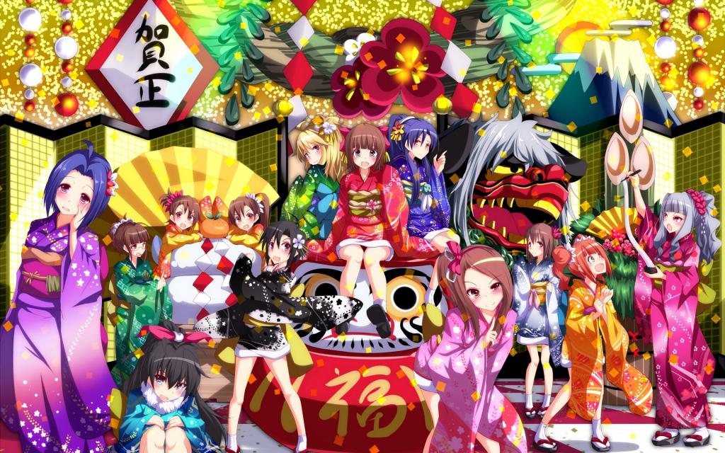 二次元马年新年动漫