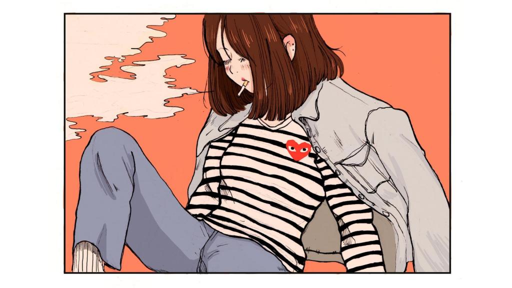 街头涂鸦风时尚个性创意手绘插画